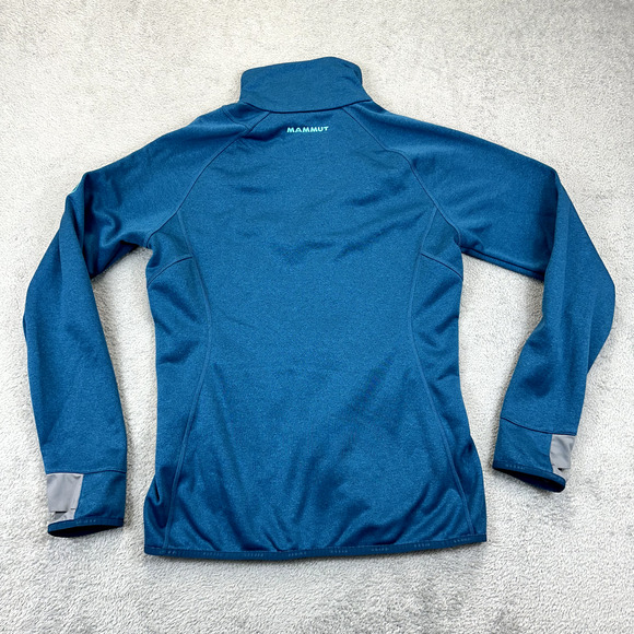 MAMMUT Women's M Full Zip Soft Polyester Borah Fleece Jacket Teal - Picture 8 of 8